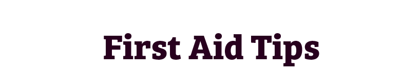 First aid tips