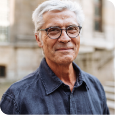 man with glasses
