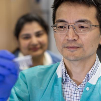 Scientists in NEI research labs