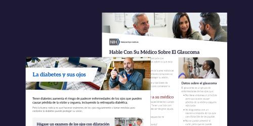 Dos infografías en un fondo azul.