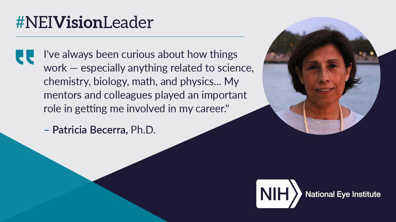 Healthy Vision Month graphic with a headshot of Dr. Patricia Becerra.