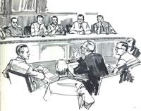 Dr. Jules Stein speaks before the House