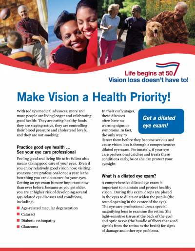 Make Vision a Health Priority!