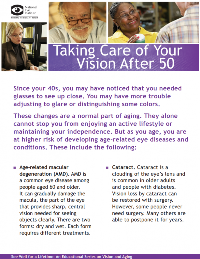 Taking Care of Your Vision After 50
