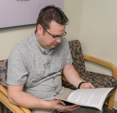 Man reading a book