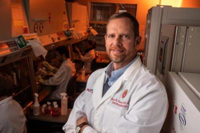 David Gamm in the laboratory