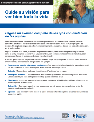 Cuide su visión para ver bien toda la vida.