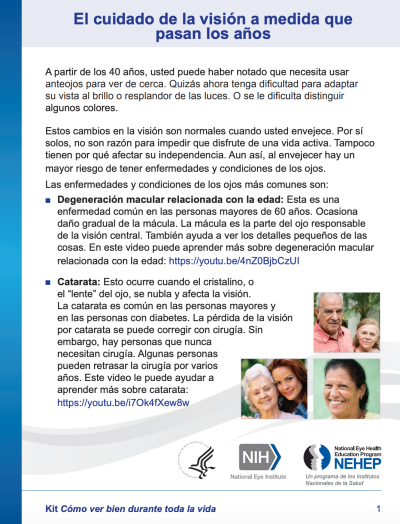 El cuidado de la visión a medida que pasan los años