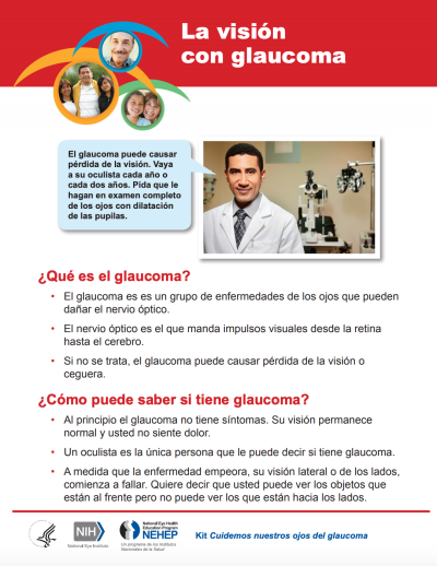 La visión con glaucoma.