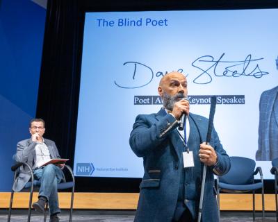 Dave Steele at microphone