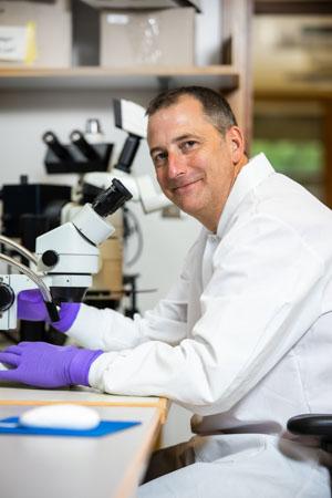 Gareth Howell in a laboratory setting.