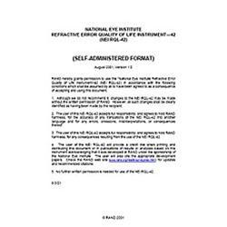 NEI Refractive Error Quality of Life Instrument-42 (NEI RQL-42)