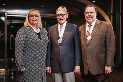 From left, Johnson-Thompson, Legge, and Massof after presentation of Helen Keller Prize for Vision Research. Photo courtesy of Dustin Hays.