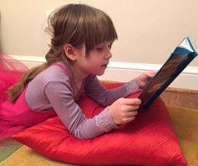 Moderate hyperopia, if not treated, may affect reading ability and grade school readiness among preschoolers. Credit: Joe Balintfy, NEI.