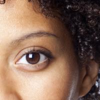 Close up of woman's face.