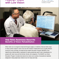 Eye doctor and patient looking at screen