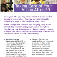 Taking Care of Your Vision After 50