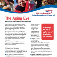 The Aging Eye: Age-related eye diseases and conditions