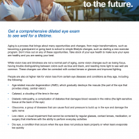 Look Forward to the Future: Get a Comprehensive Dilated Eye Exam to See Well for a Lifetime