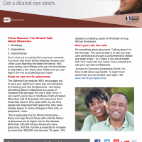 You Could Have Glaucoma and Not Even Know It for African Americans