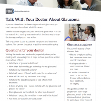Screenshot of Talk With Your Doctor About Glaucoma material