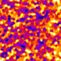 Yellow, red and purple multi-colored mosaic
