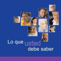 Una imagen pequeña muestra la primera página del documento del NEI en formato PDF titulado "La cataratas lo que usted debe saber".