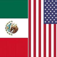 Mexico and U.S. flags