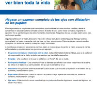 Cuide su visión para ver bien toda la vida.