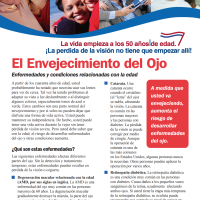 El envejecimiento del ojo.