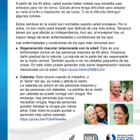 El cuidado de la visión a medida que pasan los años