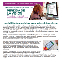 La rehabilitación visual brinda ayuda y ofrece independencia