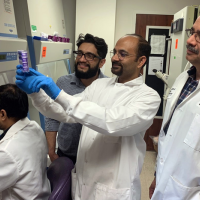 Researchers in the laboratory.