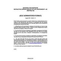 NEI Refractive Error Quality of Life Instrument-42 (NEI RQL-42)